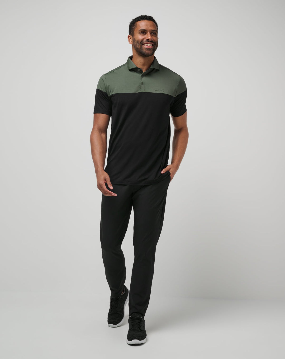 TravisMathew | Heater Pro Color Block Polo - Dark Olive