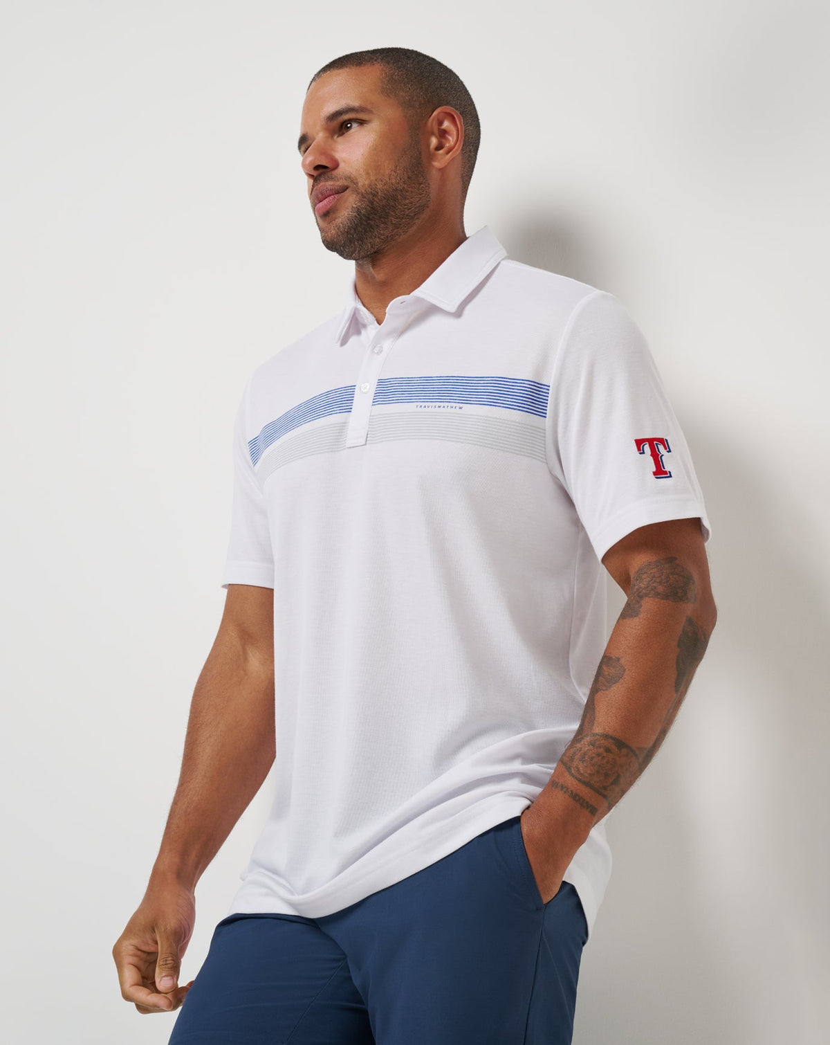 TravisMathew | Texas Rangers Top Recruit Polo - White