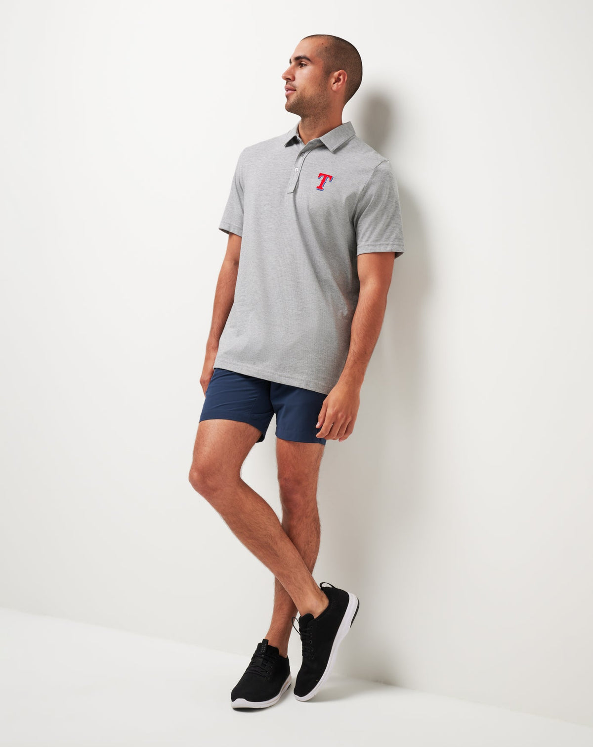 TravisMathew | Texas Rangers The Zinna Polo - Heather Grey
