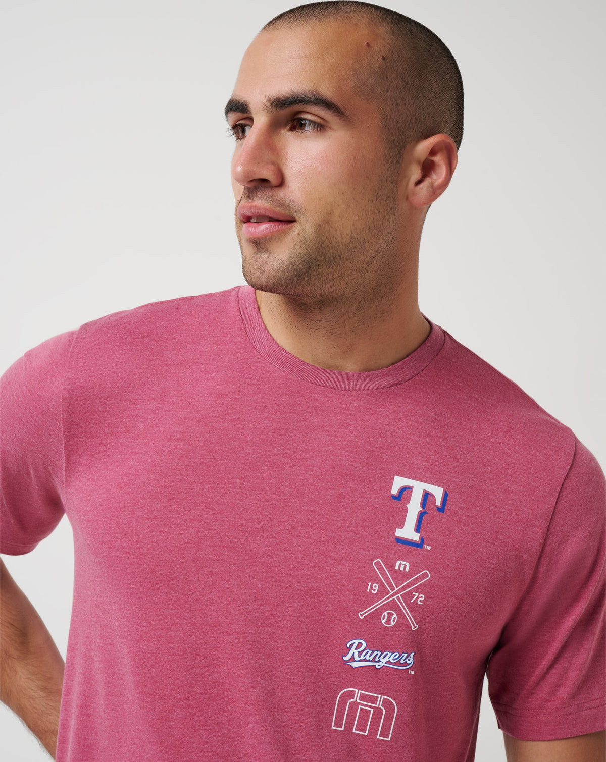 TravisMathew | Texas Rangers Sunset Slam 2.0 Tee - Heather Red