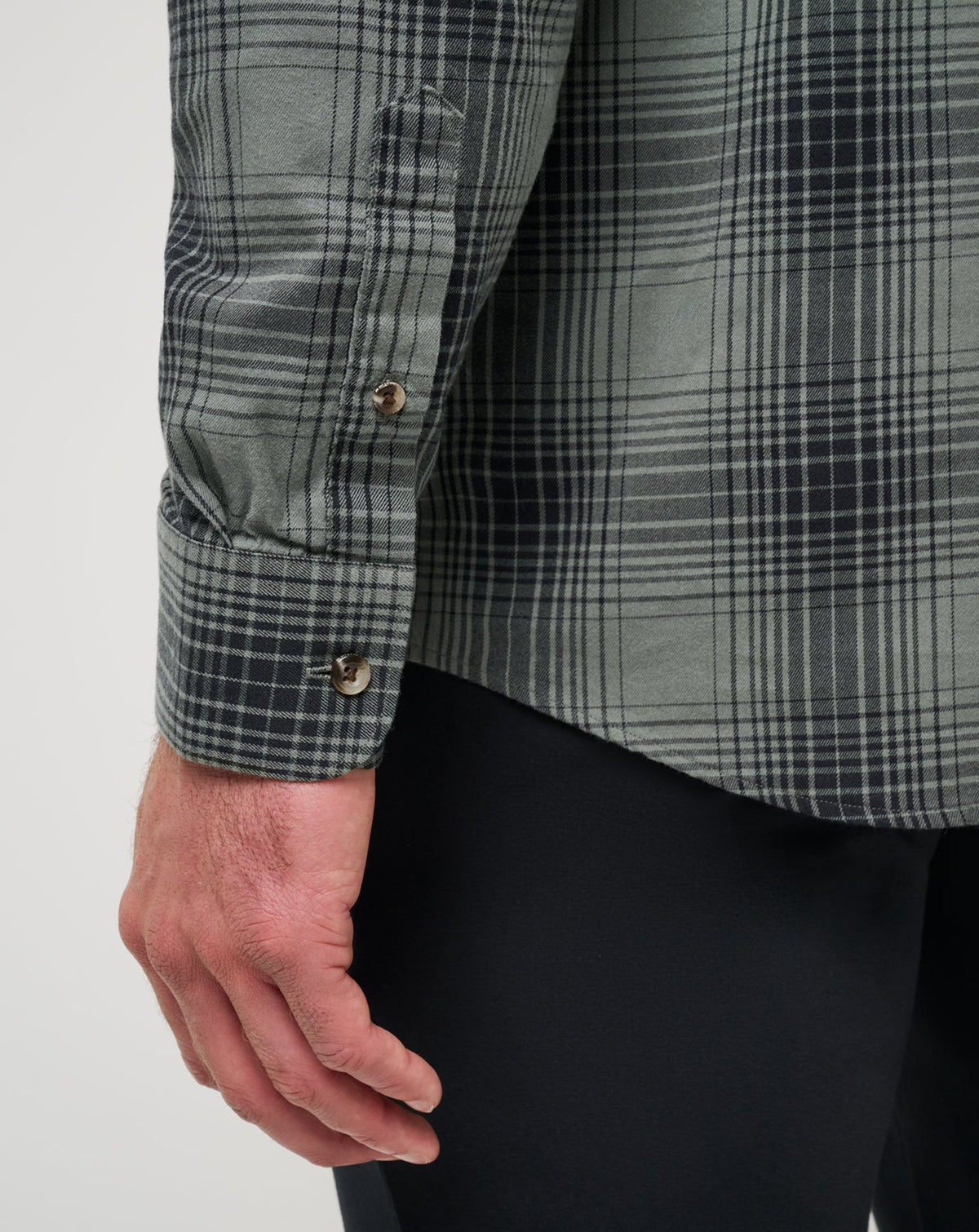 TravisMathew | Cloud Flannel Plaid Button-Up - Dark Olive