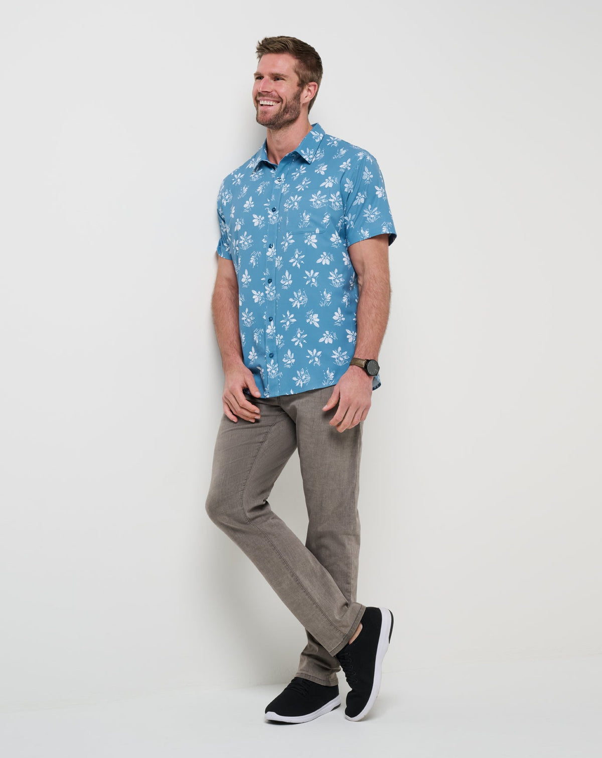 TravisMathew | Techwoven Seamate Button-Up - Captains Blue