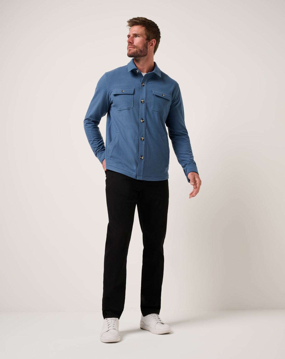 TravisMathew | Peak Fleece Shirt Jacket - Bering Sea