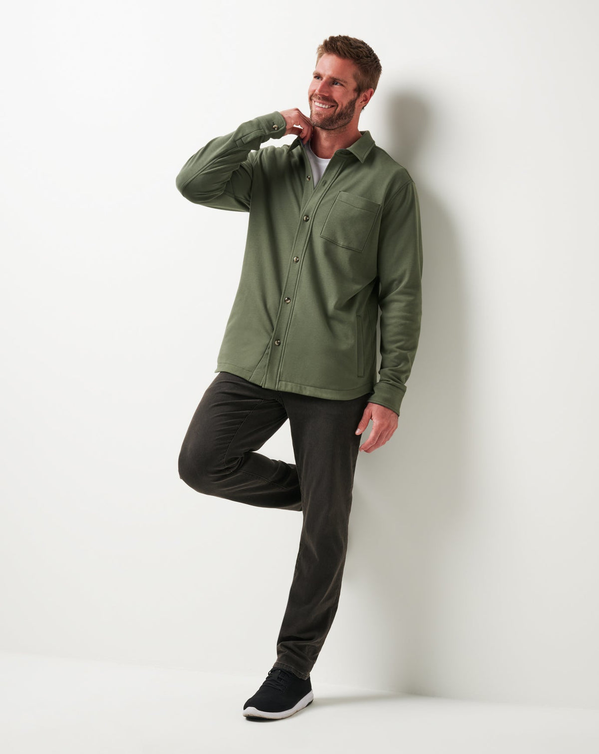 TravisMathew | Cloud Shirt Jacket - Dark Olive