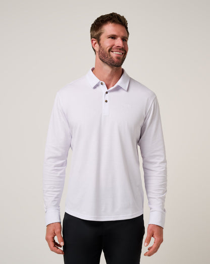 TravisMathew | The Zinna 2.0 Long Sleeve Polo - White