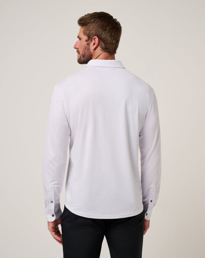 TravisMathew | The Zinna 2.0 Long Sleeve Polo - White