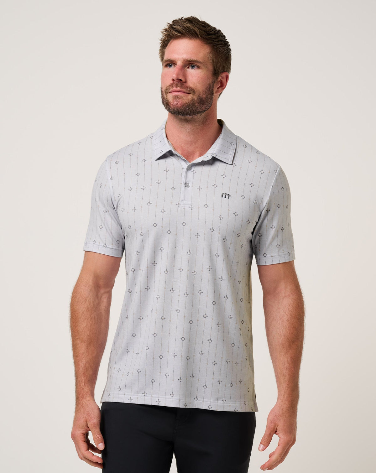 TravisMathew | Featherweight Deco Polo - Heather Light Grey