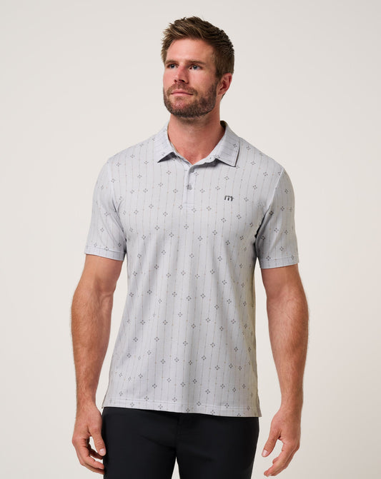 TravisMathew | Featherweight Deco Polo - Heather Light Grey