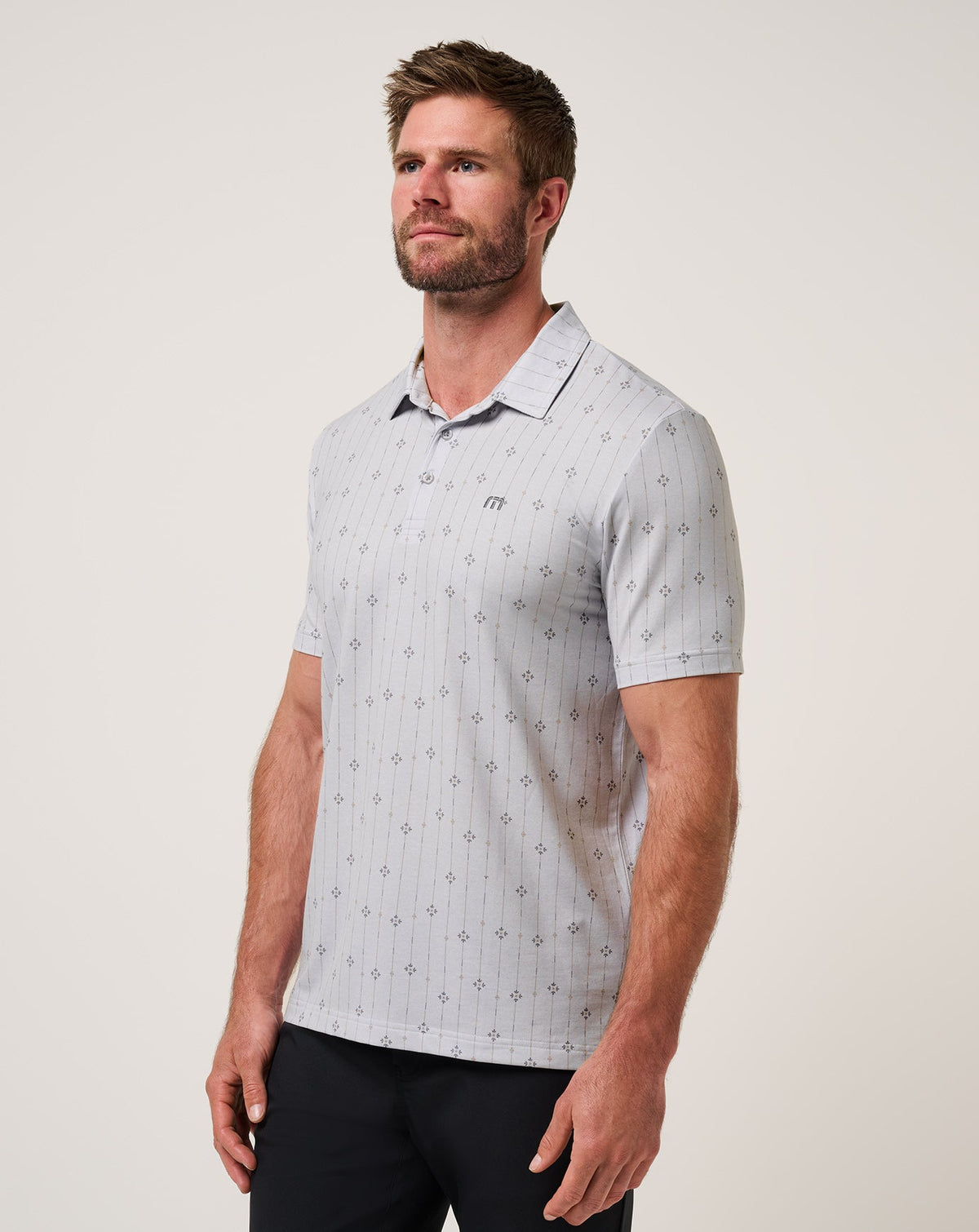 TravisMathew | Featherweight Deco Polo - Heather Light Grey