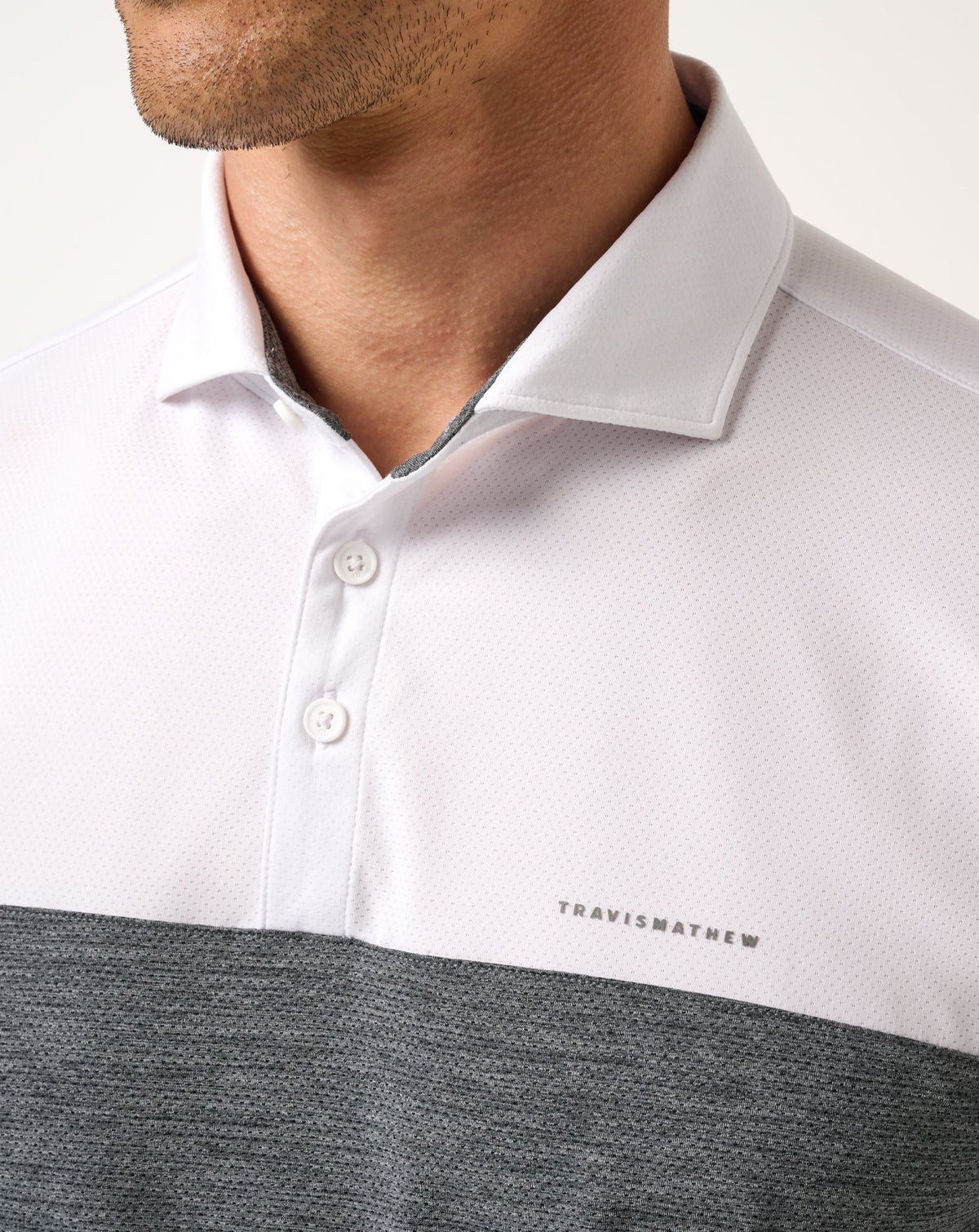 TravisMathew | Heater Pro Color Block Polo - White