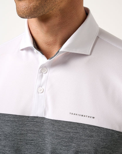 TravisMathew | Heater Pro Color Block Polo - White
