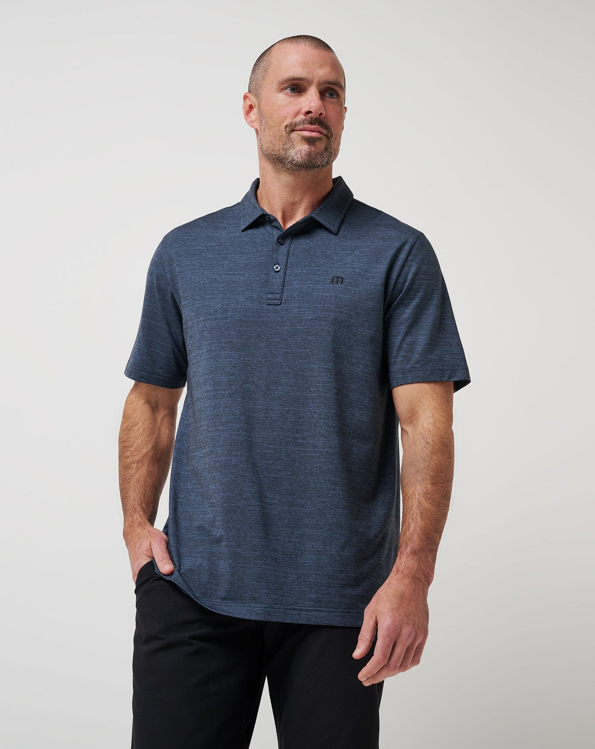 TravisMathew | The Heater Polo - Vintage Indigo/Black