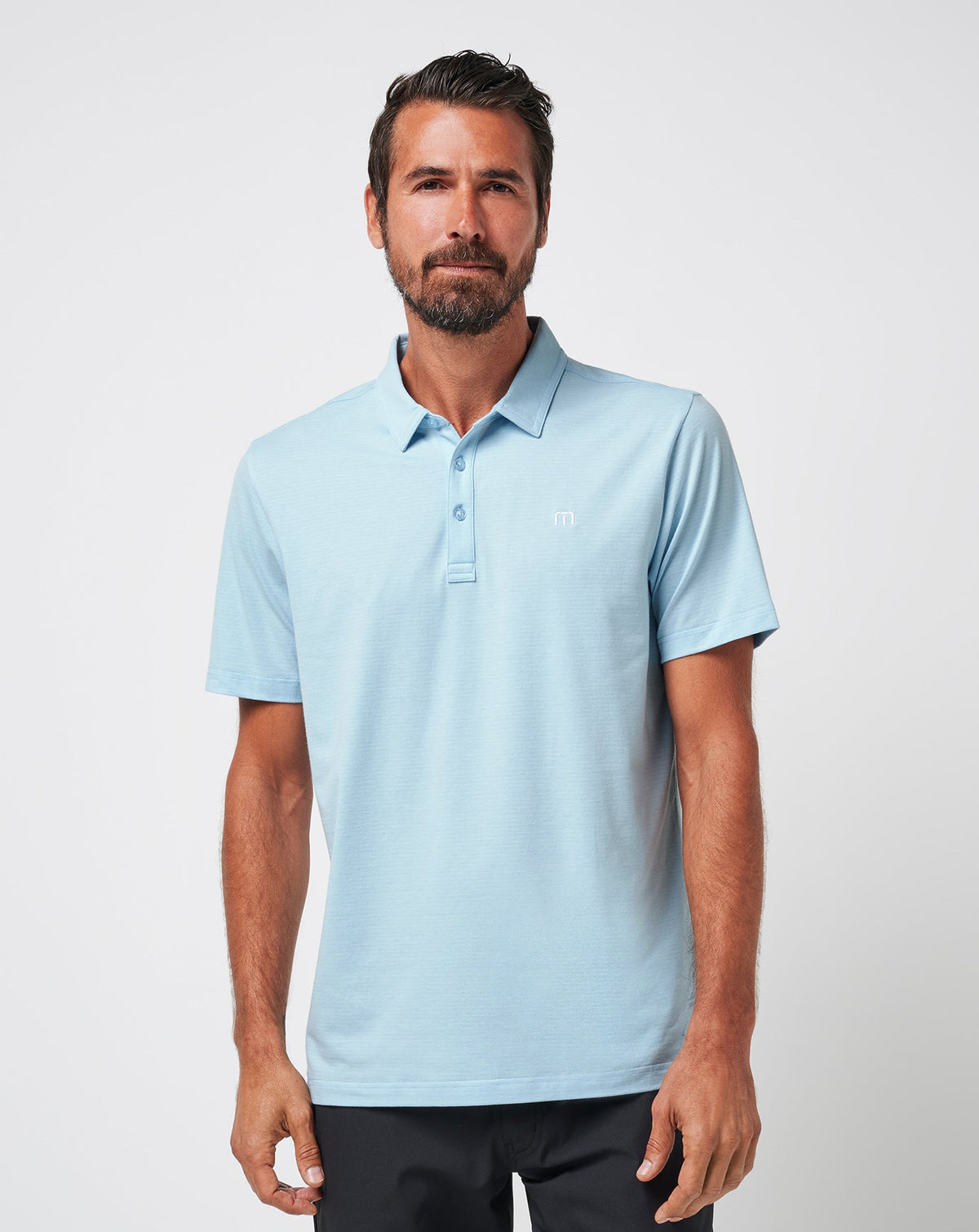 TravisMathew | The Heater Polo - Heather Dream Blue