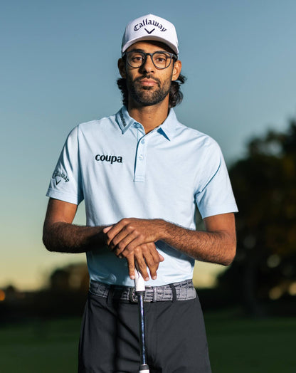 TravisMathew | The Heater Polo - Heather Dream Blue