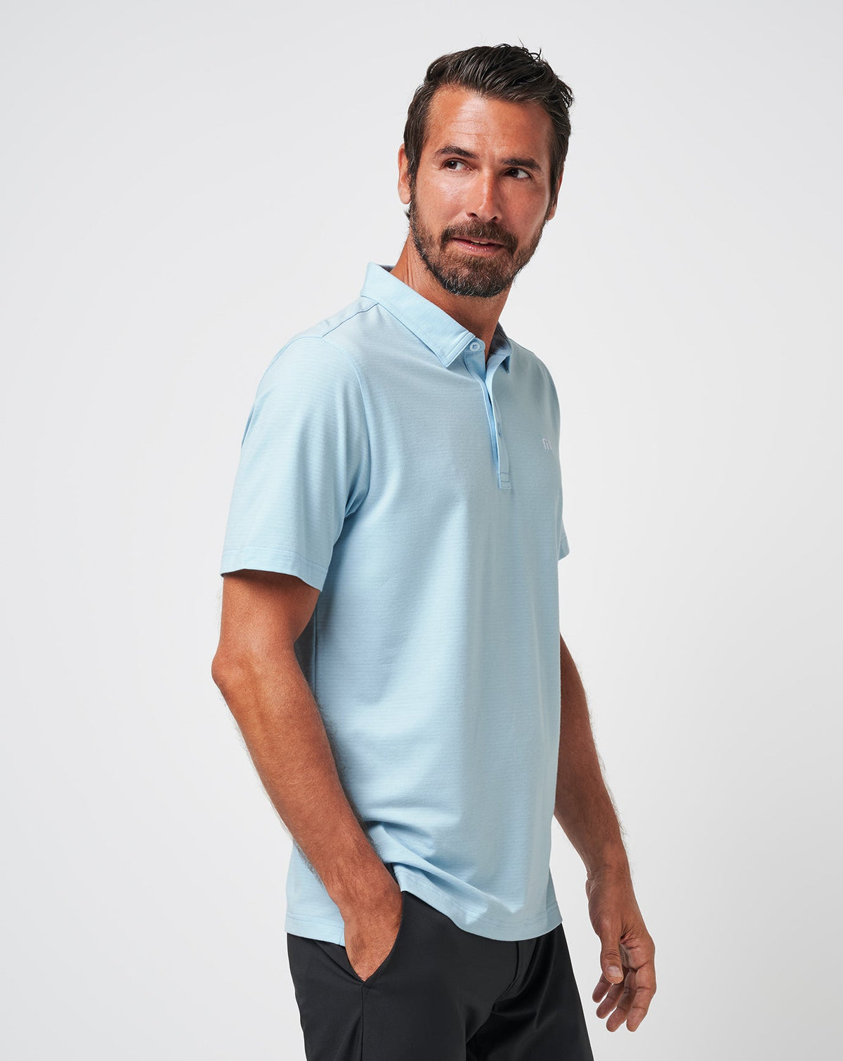 TravisMathew | The Heater Polo - Heather Dream Blue
