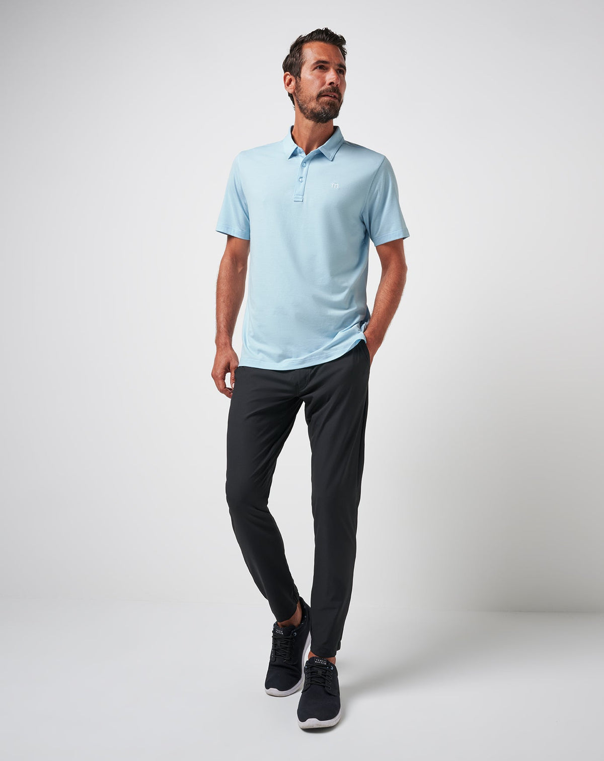 TravisMathew | The Heater Polo - Heather Dream Blue