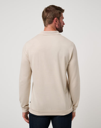 TravisMathew | December First Long Sleeve Polo - Italian Sand