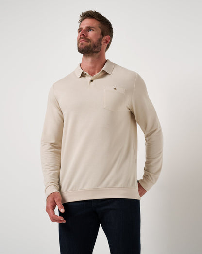 TravisMathew | December First Long Sleeve Polo - Italian Sand