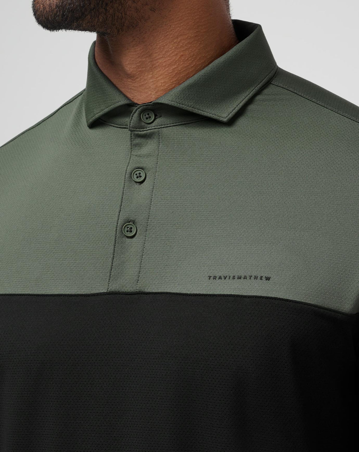 TravisMathew | Heater Pro Color Block Polo - Dark Olive