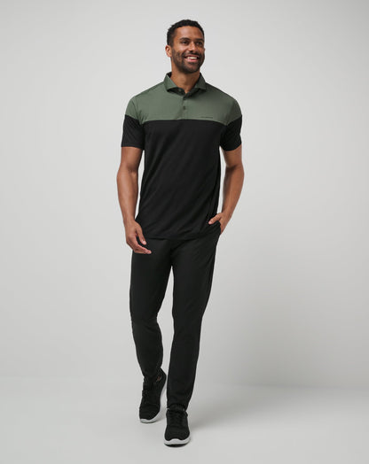 TravisMathew | Heater Pro Color Block Polo - Dark Olive
