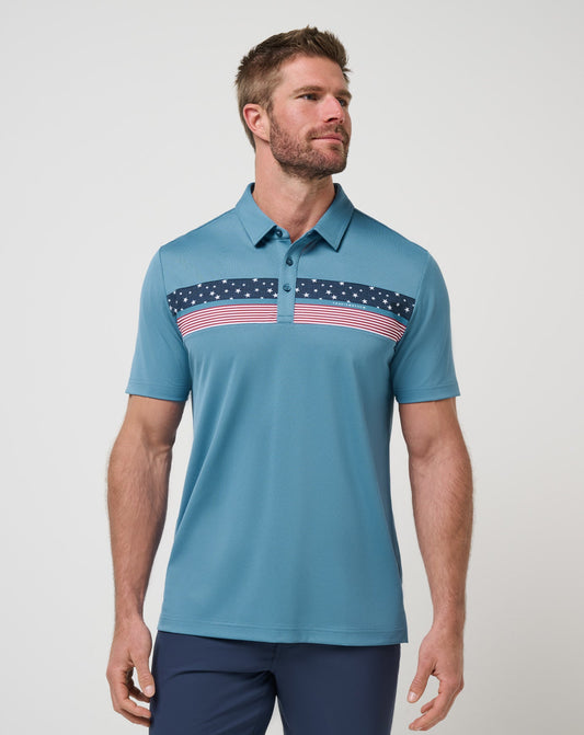 TravisMathew | Good Good Patriot Polo - Captains Blue