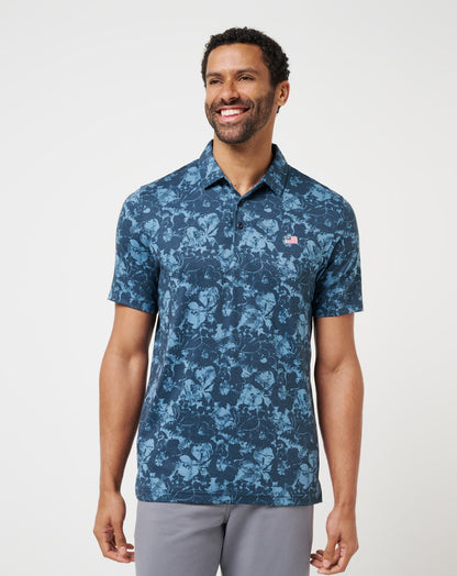 TravisMathew | Featherweight Poolside Paradise Polo - Total Eclipse