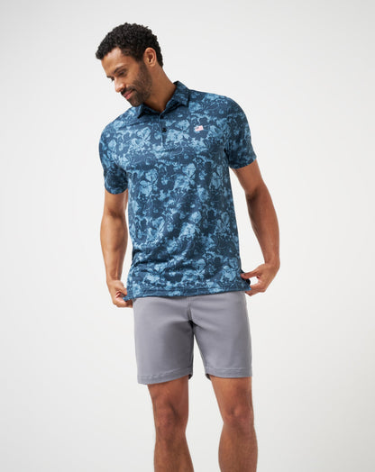 TravisMathew | Featherweight Poolside Paradise Polo - Total Eclipse