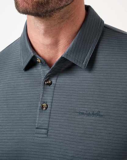 TravisMathew | The Zinna 2.0 Long Sleeve Polo - Mood Indigo/Vintage Indigo