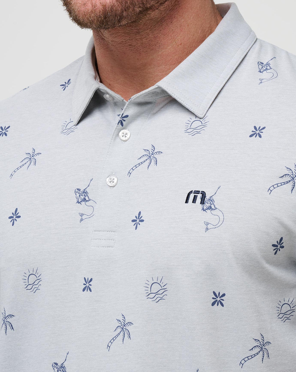 TravisMathew | Cove Dive Polo - Heather Light Grey