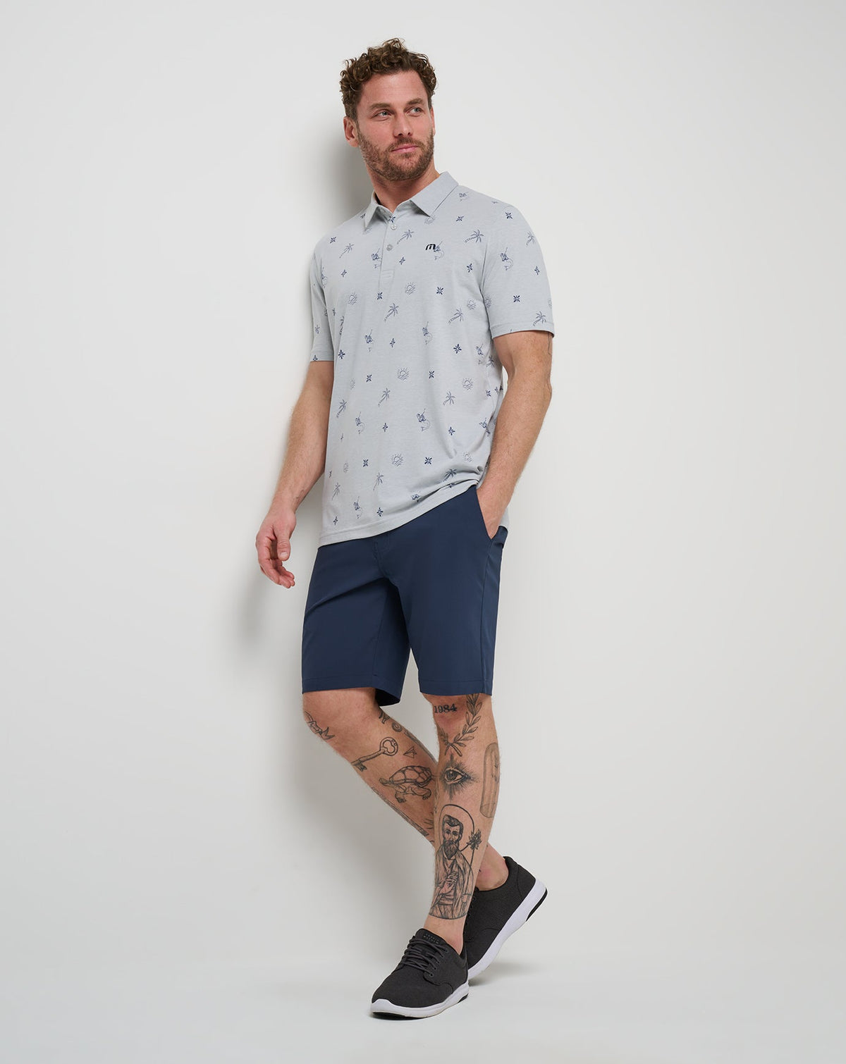 TravisMathew | Cove Dive Polo - Heather Light Grey