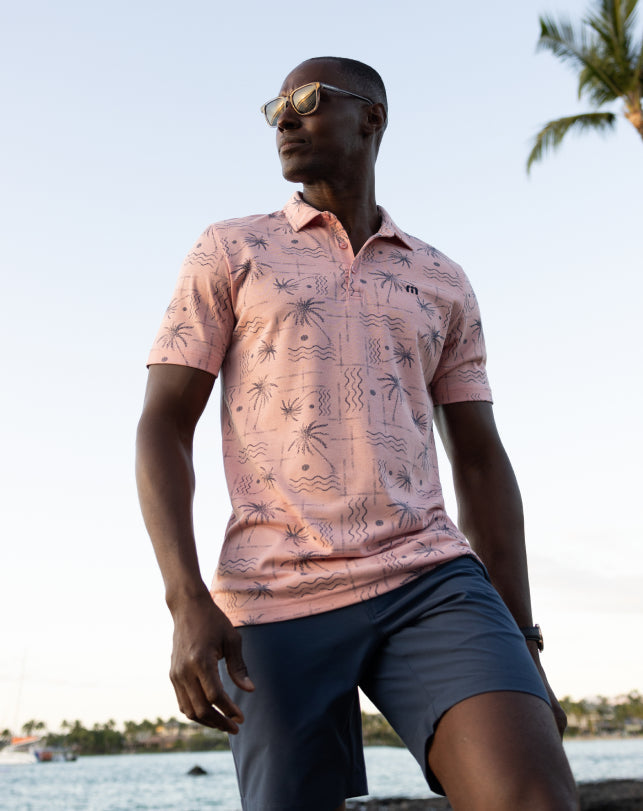 TravisMathew | Coconut Palm Polo - Heather Blush