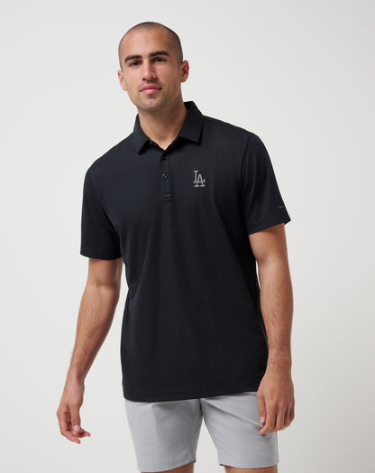 TravisMathew | Los Angeles Dodgers Playoff Pitch Polo - Black