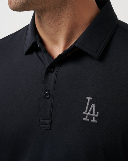 TravisMathew | Los Angeles Dodgers Playoff Pitch Polo - Black