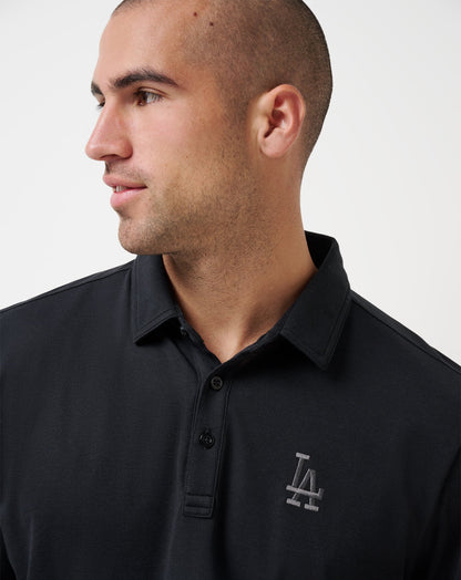 TravisMathew | Los Angeles Dodgers Playoff Pitch Polo - Black