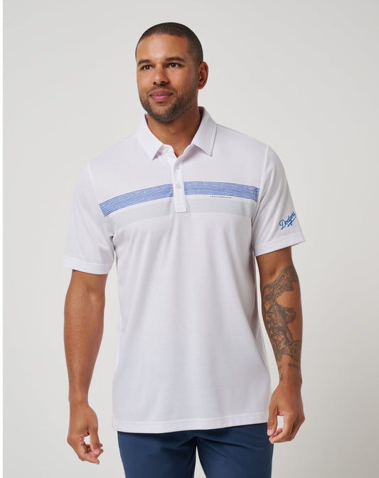 TravisMathew | Los Angeles Dodgers Top Recruit Polo - White