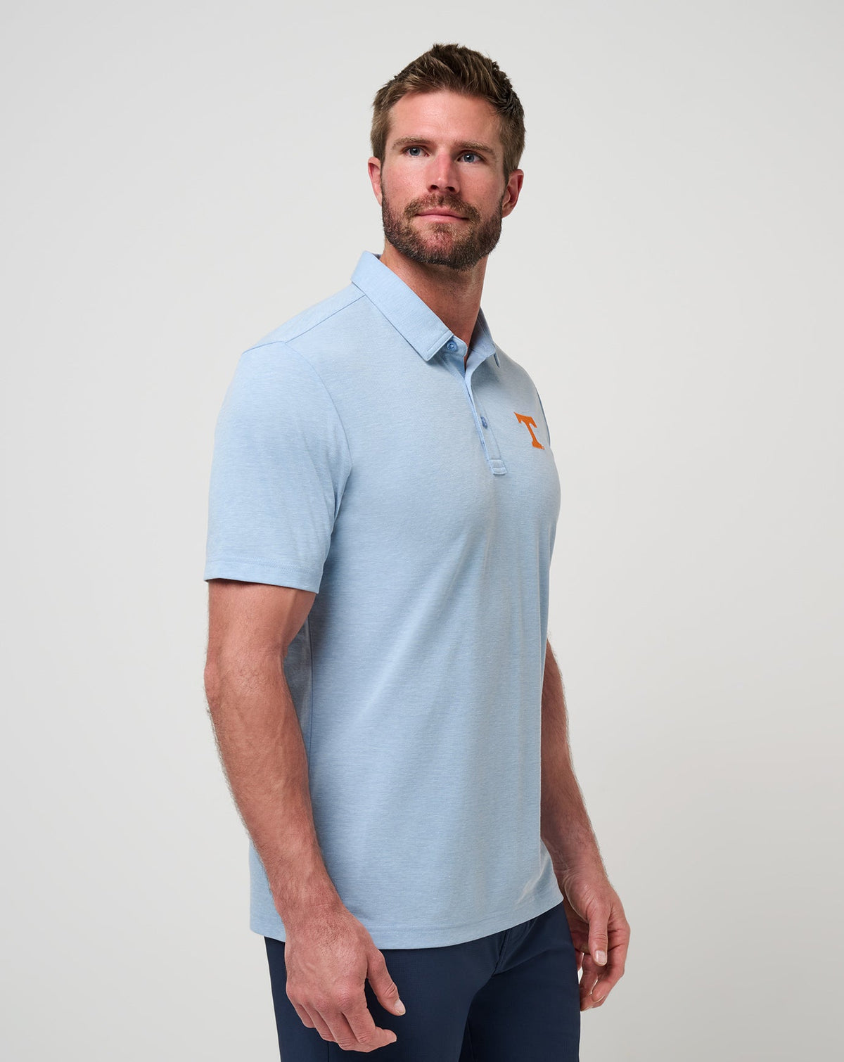 TravisMathew | Tennessee School Pride Polo - Heather Blue