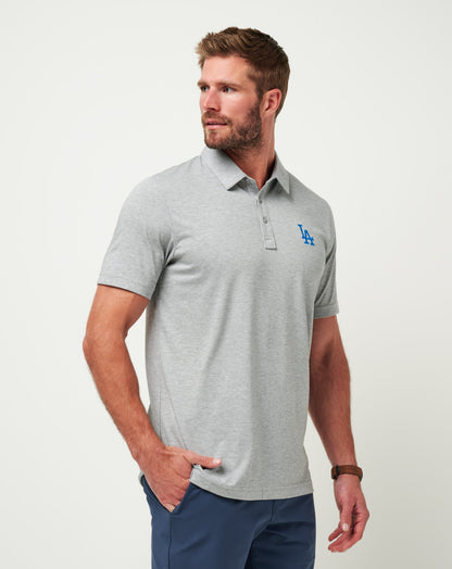 TravisMathew | Los Angeles Dodgers The Zinna Polo - Heather Grey