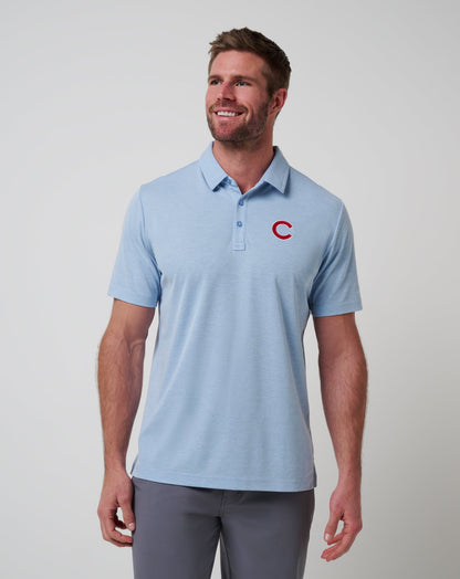 TravisMathew | Chicago Cubs Playoff Pitch Polo - Heather Blue