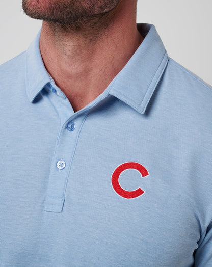 TravisMathew | Chicago Cubs Playoff Pitch Polo - Heather Blue