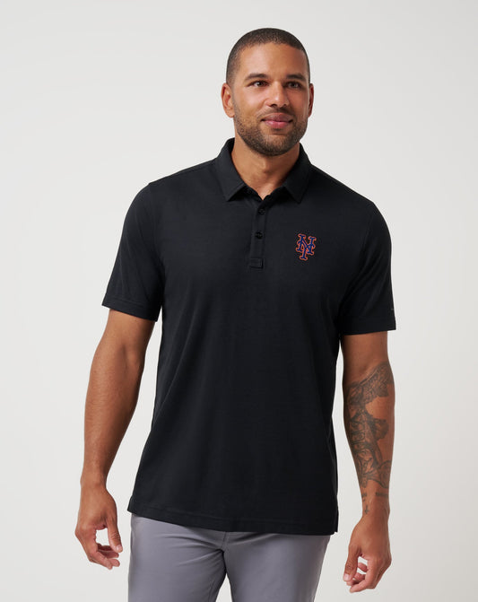 TravisMathew | New York Mets Playoff Pitch Polo - Black