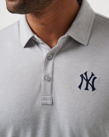 TravisMathew | New York Yankees Playoff Pitch Polo - Heather Grey