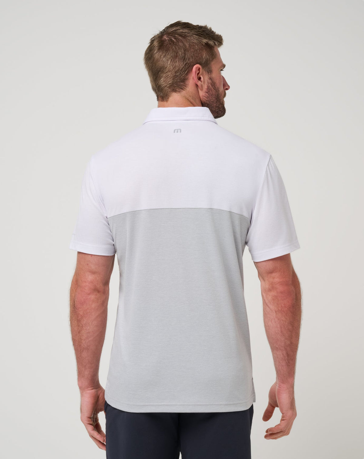 TravisMathew | Iowa Drop Back Polo - White/Heather Grey