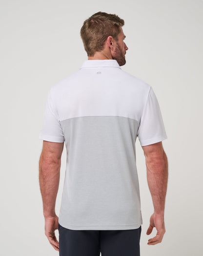 TravisMathew | Iowa Drop Back Polo - White/Heather Grey