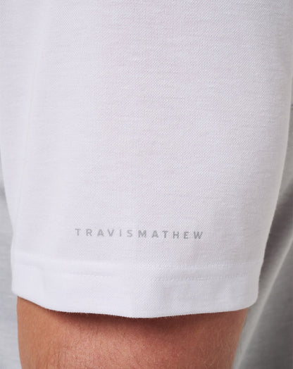 TravisMathew | Iowa Drop Back Polo - White/Heather Grey