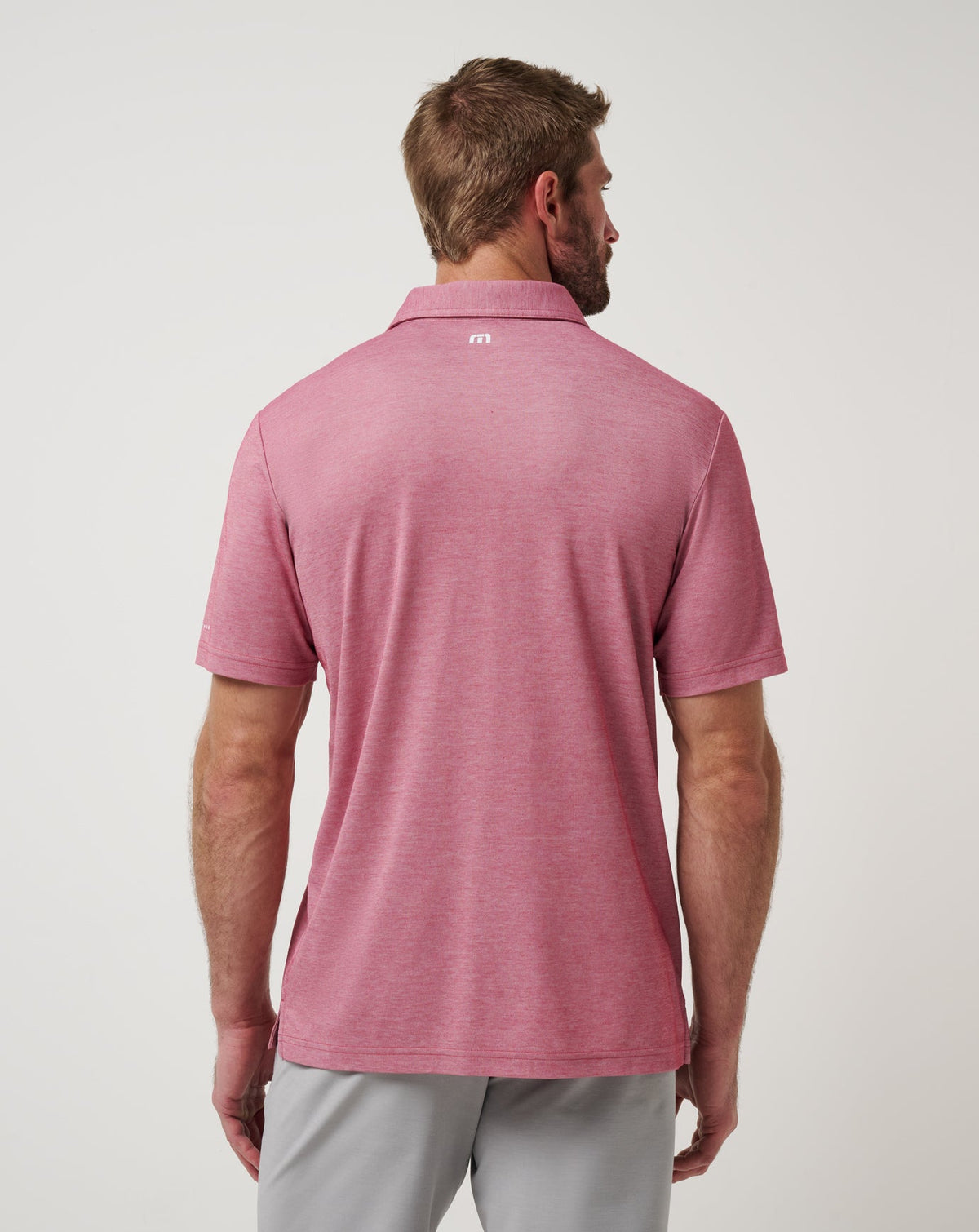 TravisMathew | Cincinnati Reds Playoff Pitch Polo - Heather Red