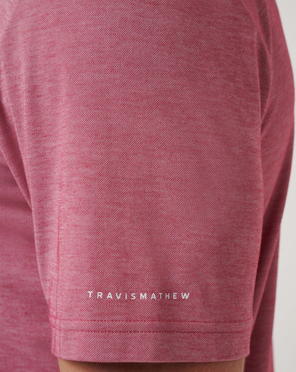 TravisMathew | Cincinnati Reds Playoff Pitch Polo - Heather Red