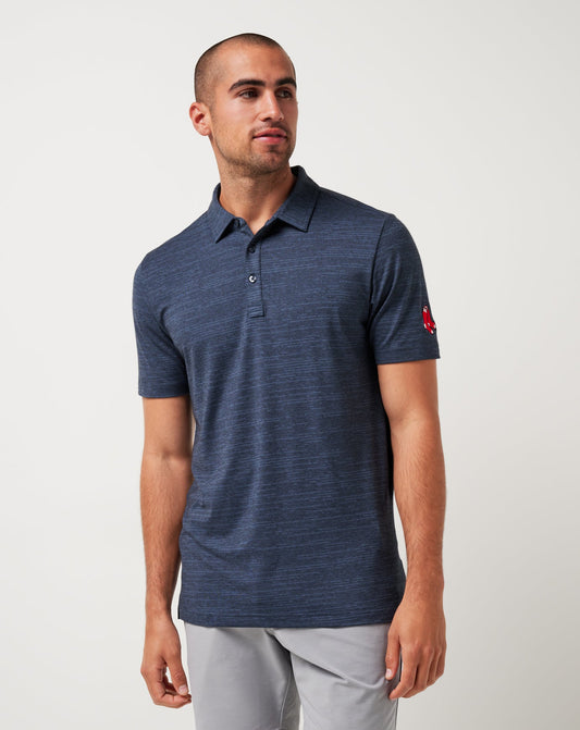 TravisMathew | Boston Red Sox The Heater Polo - Vintage Indigo/Black