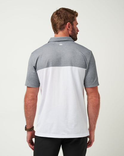 TravisMathew | Los Angeles Dodgers The Rudds 2.0 Polo - Heather Quiet Shade/White