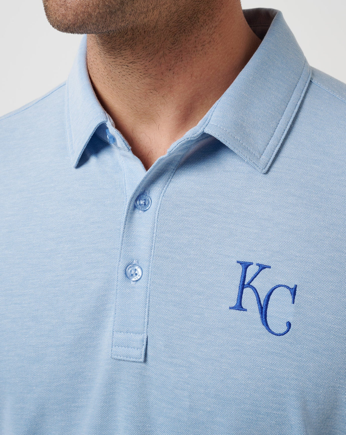 TravisMathew | Kansas City Royals Playoff Pitch Polo - Heather Blue