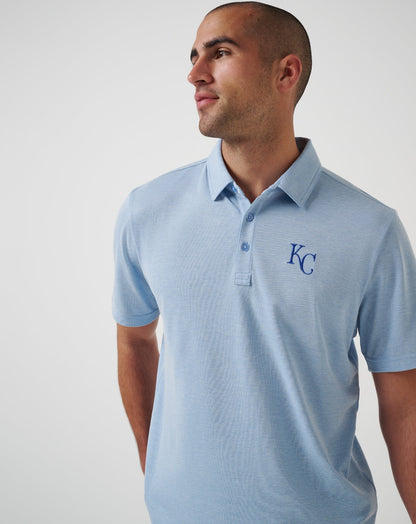 TravisMathew | Kansas City Royals Playoff Pitch Polo - Heather Blue